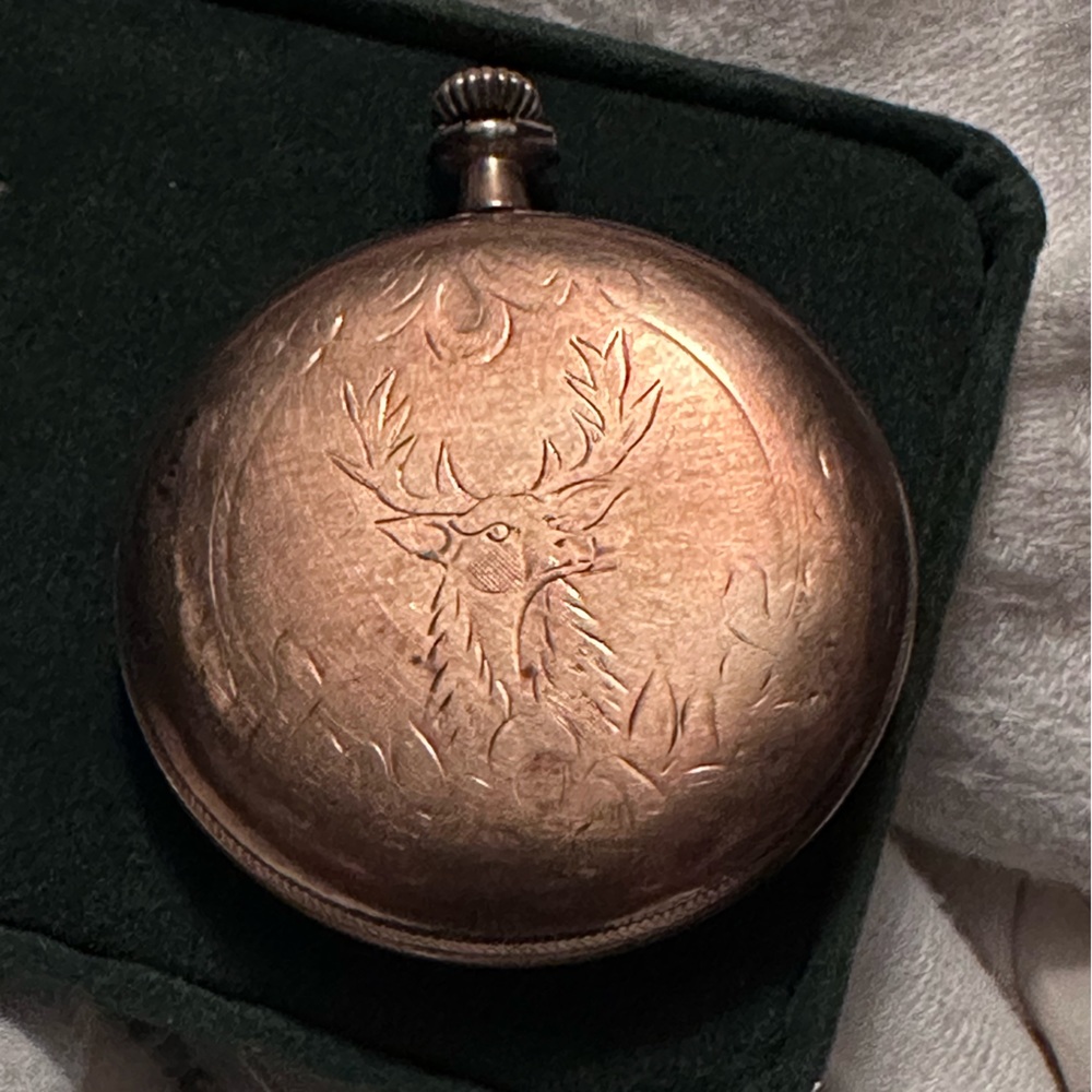 etched pocket watch